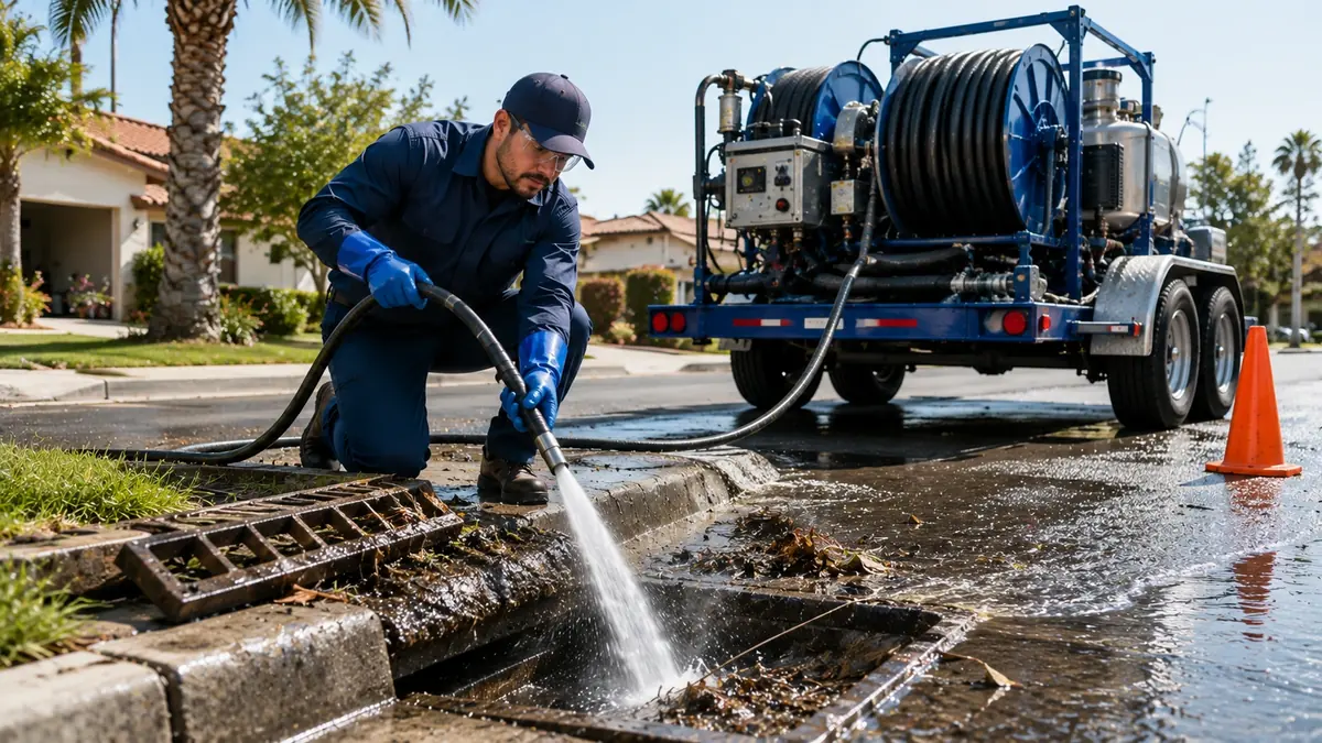 Storm Drain Hydro Jet Cleaning in Rancho Palos Verdes